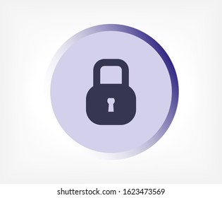 Lock vector icon , lorem ipsum Flat design