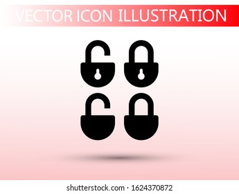 Lock vector icon . lorem ipsum Flat Design JPG