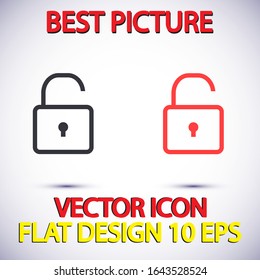 Lock Vector icon . Lorem Ipsum Illustration design