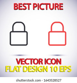 Lock Vector icon . Lorem Ipsum Illustration design