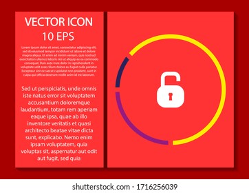 Lock vector icon , lorem ipsum Flat design