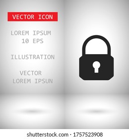 Lock Vector icon . Lorem Ipsum Illustration design
