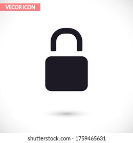 Lock - vector icon , lorem ipsum Flat design