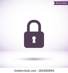 Lock - vector icon , lorem ipsum Flat design