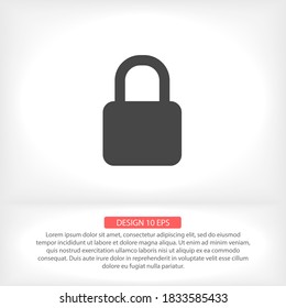 Lock - vector icon , lorem ipsum Flat design