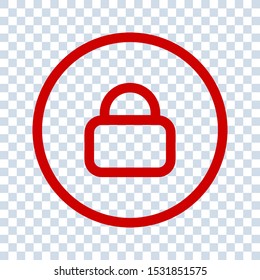 lock vector icon on blank background