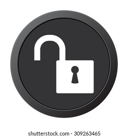 lock - vector icon on a grey button