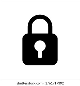 Lock vector icon on white background