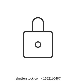 Lock vector icon with outline style 