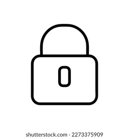 Lock Vector Icon, Outline style, isolated on white Background.