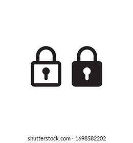 Lock vector icon, padlock icon, vector isolated symbol