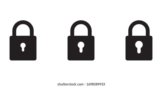 Lock vector icon, padlock icon, vector isolated symbol