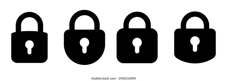 Lock vector icon, padlock icon, vector isolated symbol