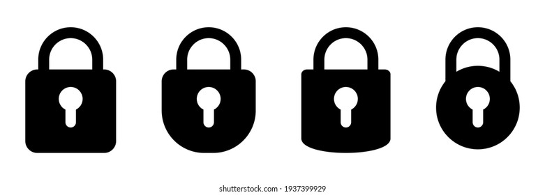 Lock vector icon, padlock icon, vector isolated symbol