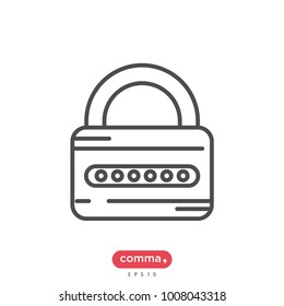 lock vector icon, password symbol