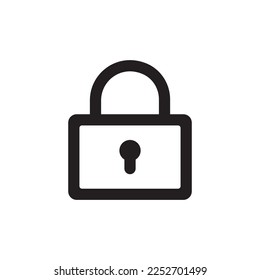 Lock vector icon. Private lock flat sign design. Padlock symbol EPS 10 pictogram