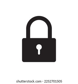 Lock vector icon. Private lock flat sign design. Padlock symbol EPS 10 pictogram