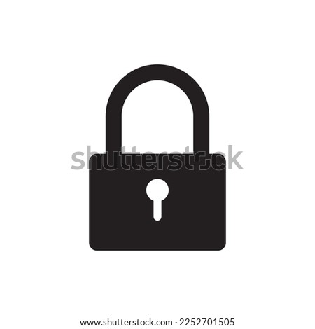 Lock vector icon. Private lock flat sign design. Padlock symbol EPS 10 pictogram