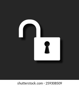 lock  - vector icon with shadow