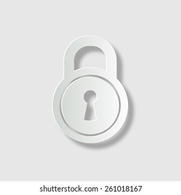 lock   - vector icon with shadow
