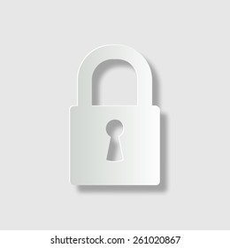 lock  - vector icon with shadow