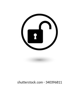 Lock - vector icon with shadow