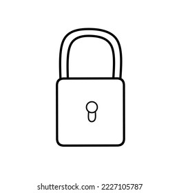 Lock vector icon simple illustration