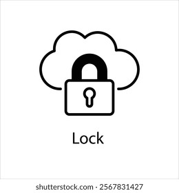 Lock Vector icon stock illustration