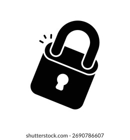 Icono de Vector de bloqueo ilustración de stock