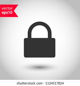 Lock vector icon. Studio background. EPS 10 vector sign.