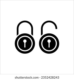 Lock vector icon for web design, UI, and app. isolated on white background