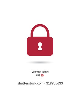 Lock vector icon for web and mobile