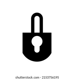 Lock vector icon with white background