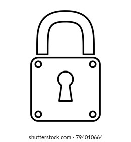 Lock - vector icon without  fill
