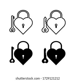 Lock vector icons set. Illustration isolated for graphic and web design.