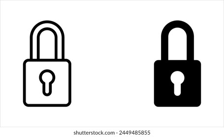 Conjunto de iconos vectoriales de bloqueo. Ilustración vectorial para gráfico y Diseño web sobre fondo blanco