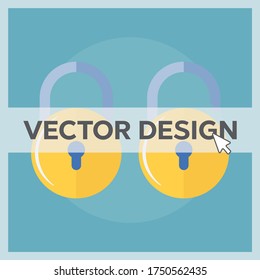 Lock vector icons. Lock symbol in flat style eps 10