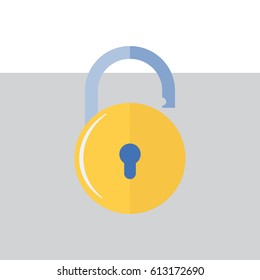 Lock vector icons. Lock symbol in flat style.  Concept password and security. Lock security sign