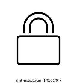 Bloquear iconos vectoriales, el icono de símbolo es un simple icono negro de un bloqueo cerrado.