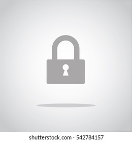 a lock vector illustration isolated in a gray background