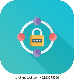 ilustración del vector de bloqueo en un fondo transparente.Símbolos de calidad premium.Icono plano de línea vector para el diseño de concepto y gráfico.
