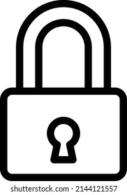 lock Vector illustration on a transparent background. Premium quality symbols. Stroke vector icon for concept and graphic design.