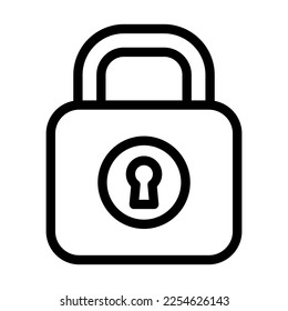 Bloquear diseño de iconos de línea de vector