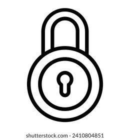 Lock Vector Line Icon Design