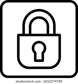 Lock Vector Line Icon Design