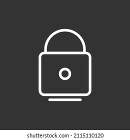 Lock Vector Line Inverted Icon Design