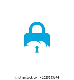 Lock vector logo graphic abstract template modern symbol