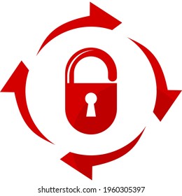 lock vector logo template illustration.This logo suitable for security system