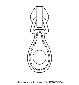 Lock vector outline icon. Vector illustration zipper on white background. Isolated outline illustration icon of lock .