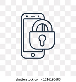 Lock vector outline icon isolated on transparent background, high quality linear Lock transparency concept can be used web and mobile